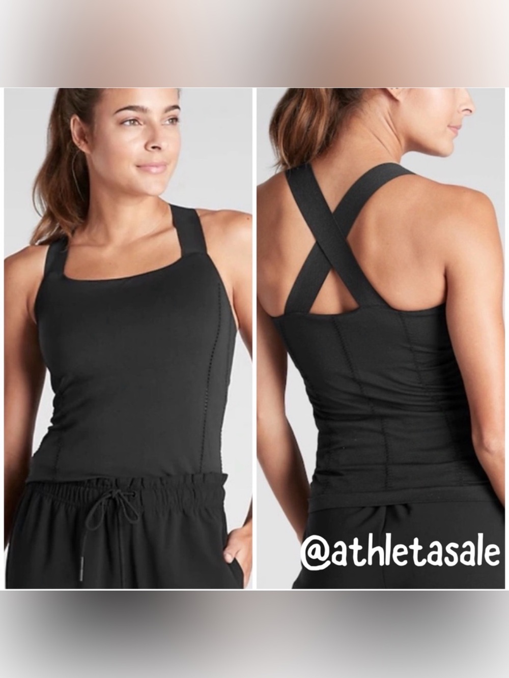 NWT Athleta Serene Support Top // Black